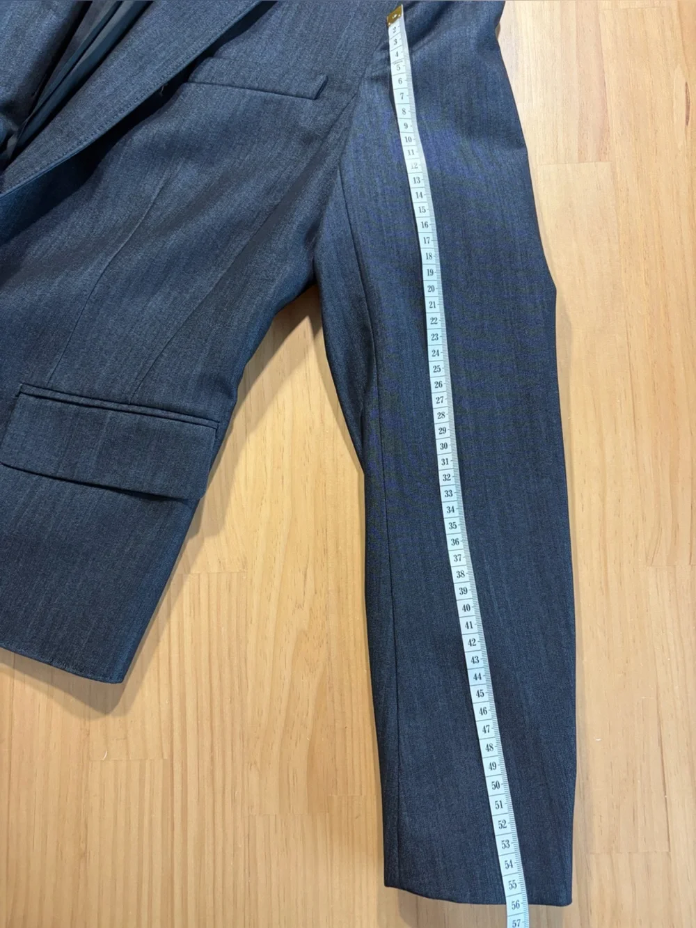 Anne Klein Dark Charcoal Pinstripe Blazer W